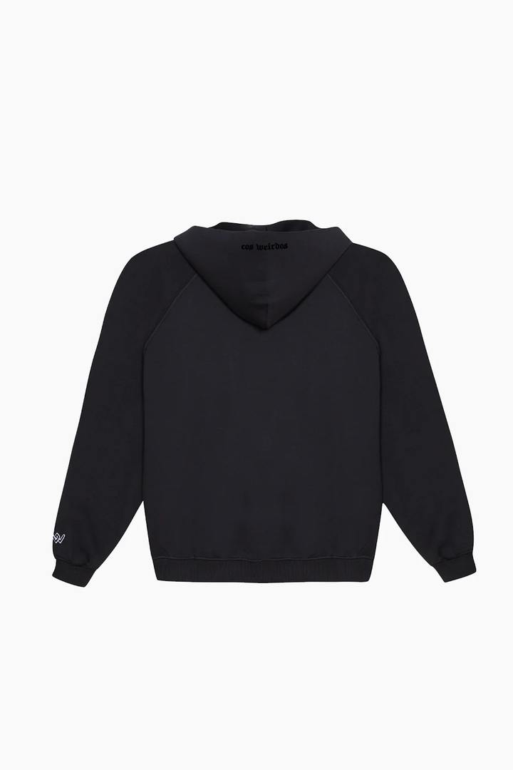 ANTHRACITE rhinestone oversized hoodie