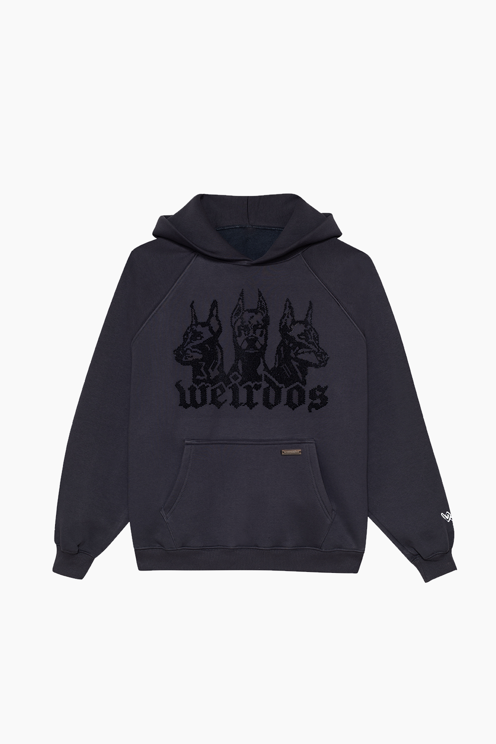 ANTHRACITE rhinestone oversized hoodie
