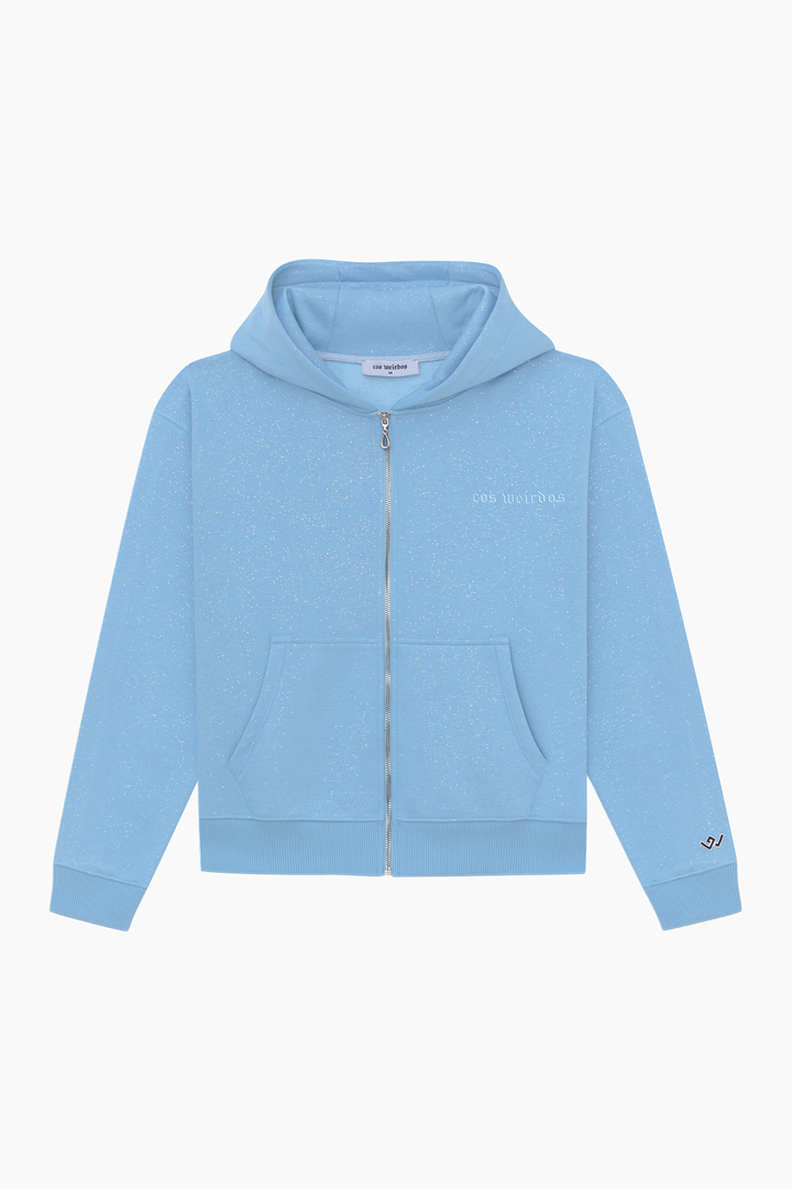 AQUA shiny zipped oversized hoodie