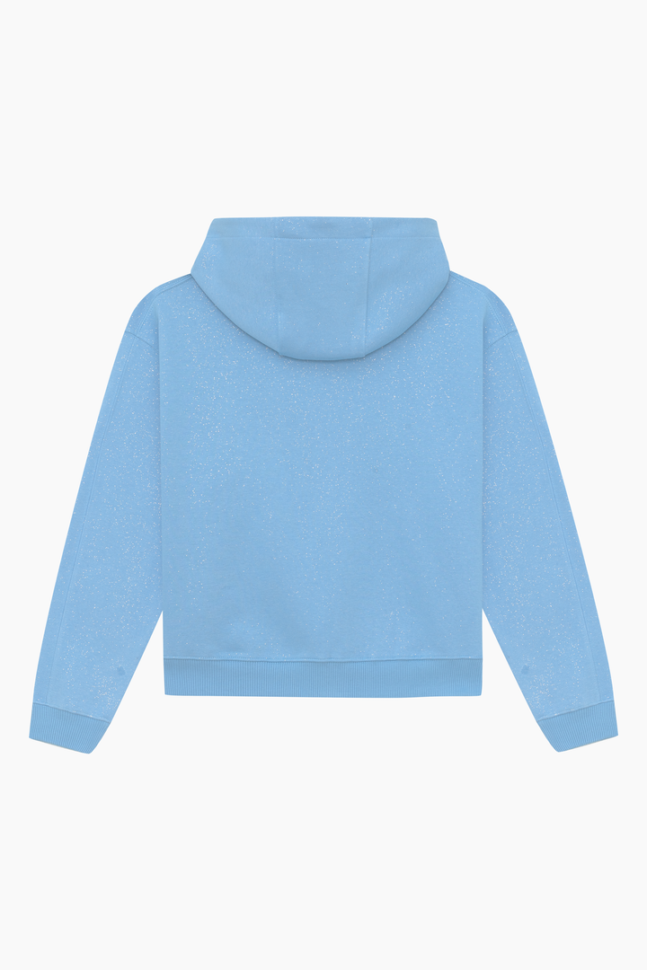 AQUA shiny zipped oversized hoodie