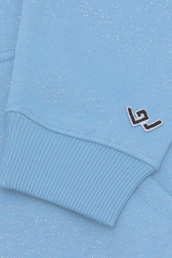 AQUA shiny zipped oversized hoodie