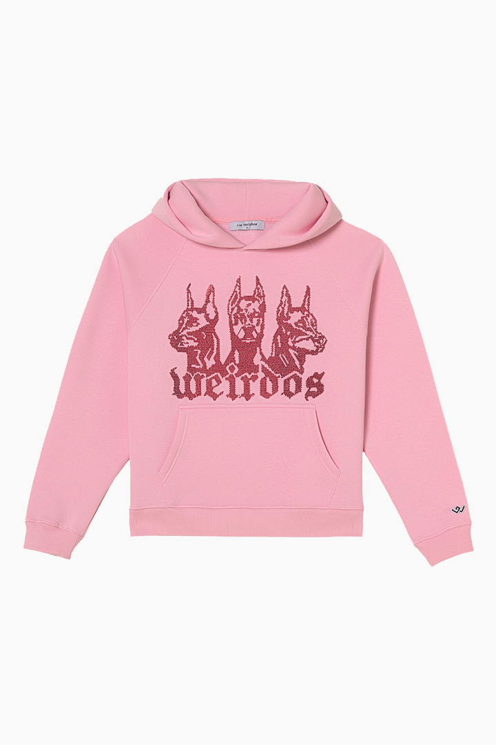 BLUSH rhinestone oversized hoodie