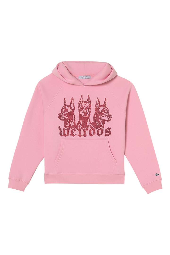 BLUSH rhinestone oversized hoodie