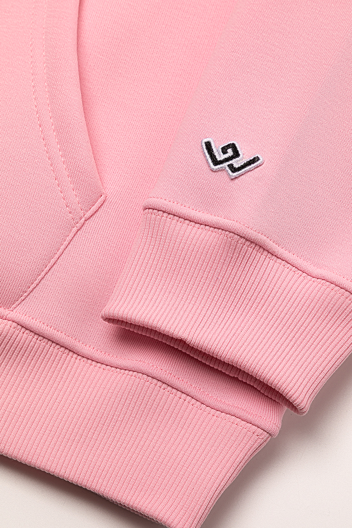 BLUSH rhinestone oversized hoodie