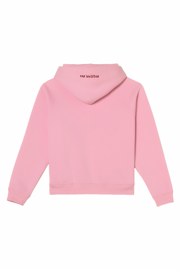 BLUSH rhinestone oversized hoodie