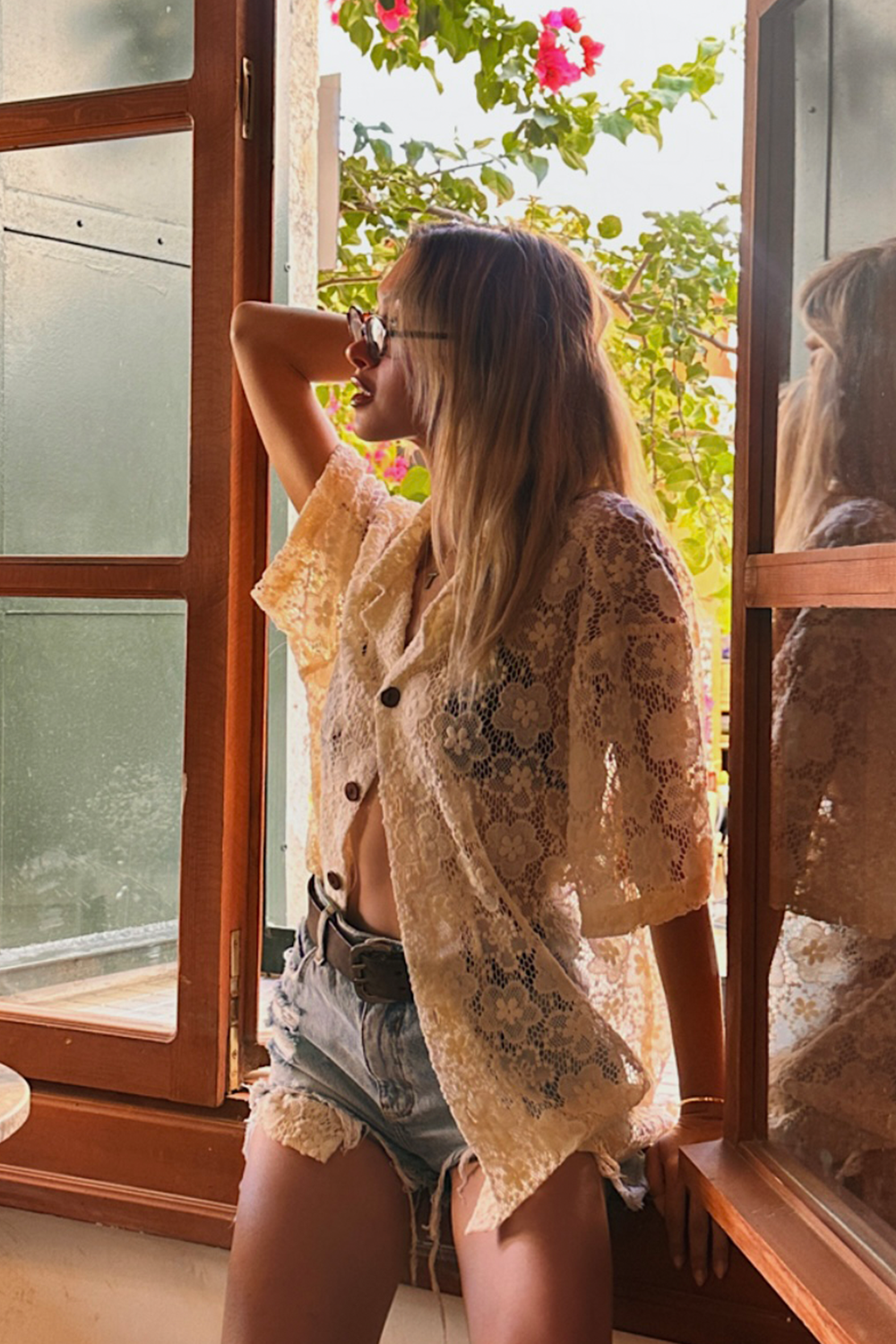 BONE lace shirt