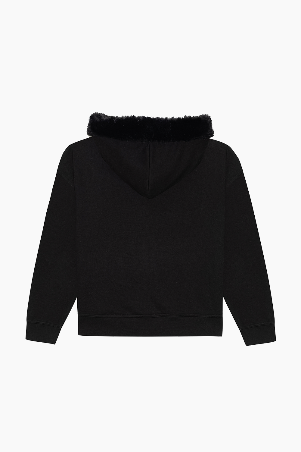 FUR zipped oversized hoodie