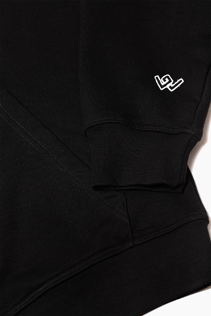 FUR zipped oversized hoodie