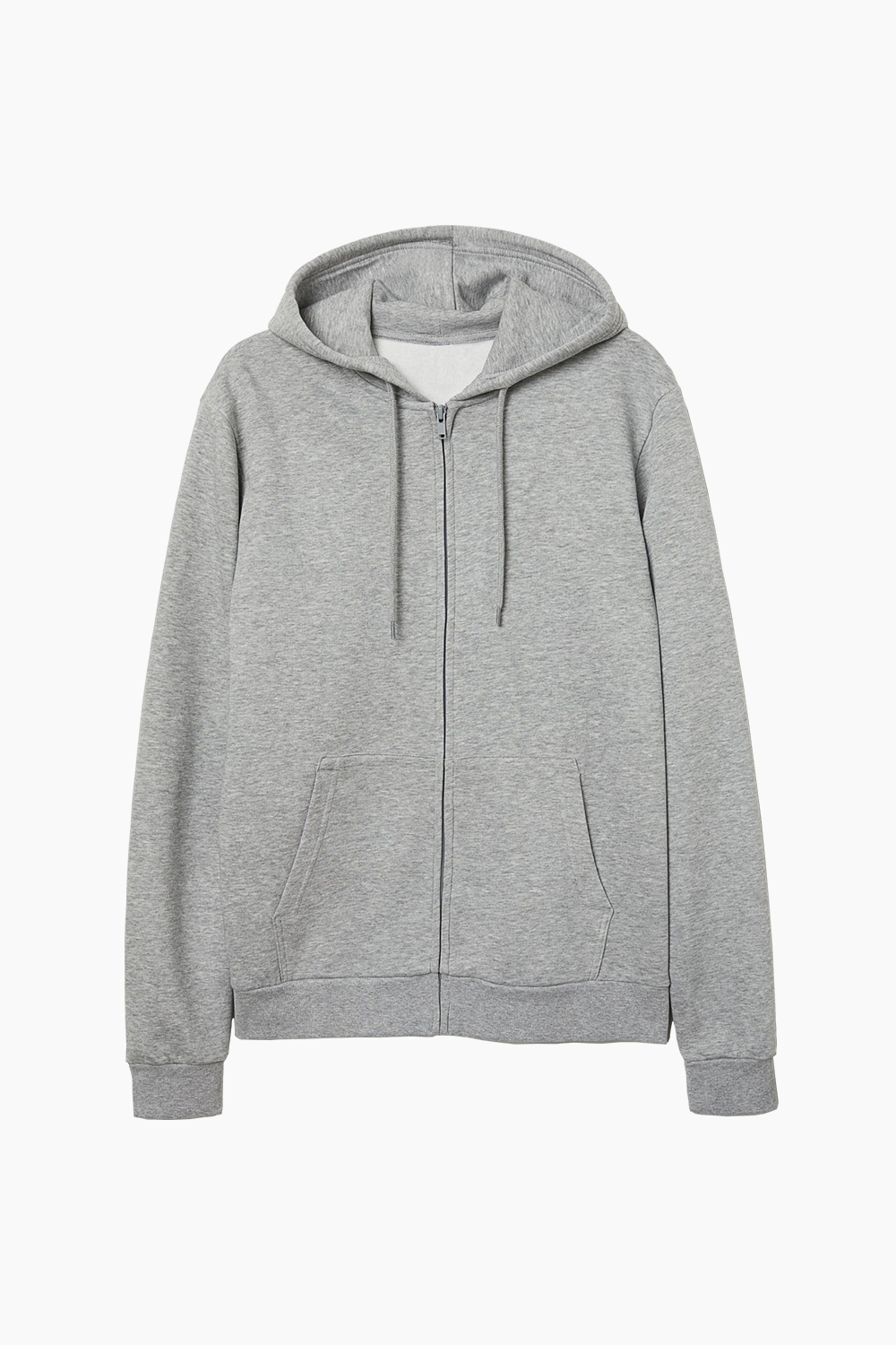 GRAY basic zipped hoodie