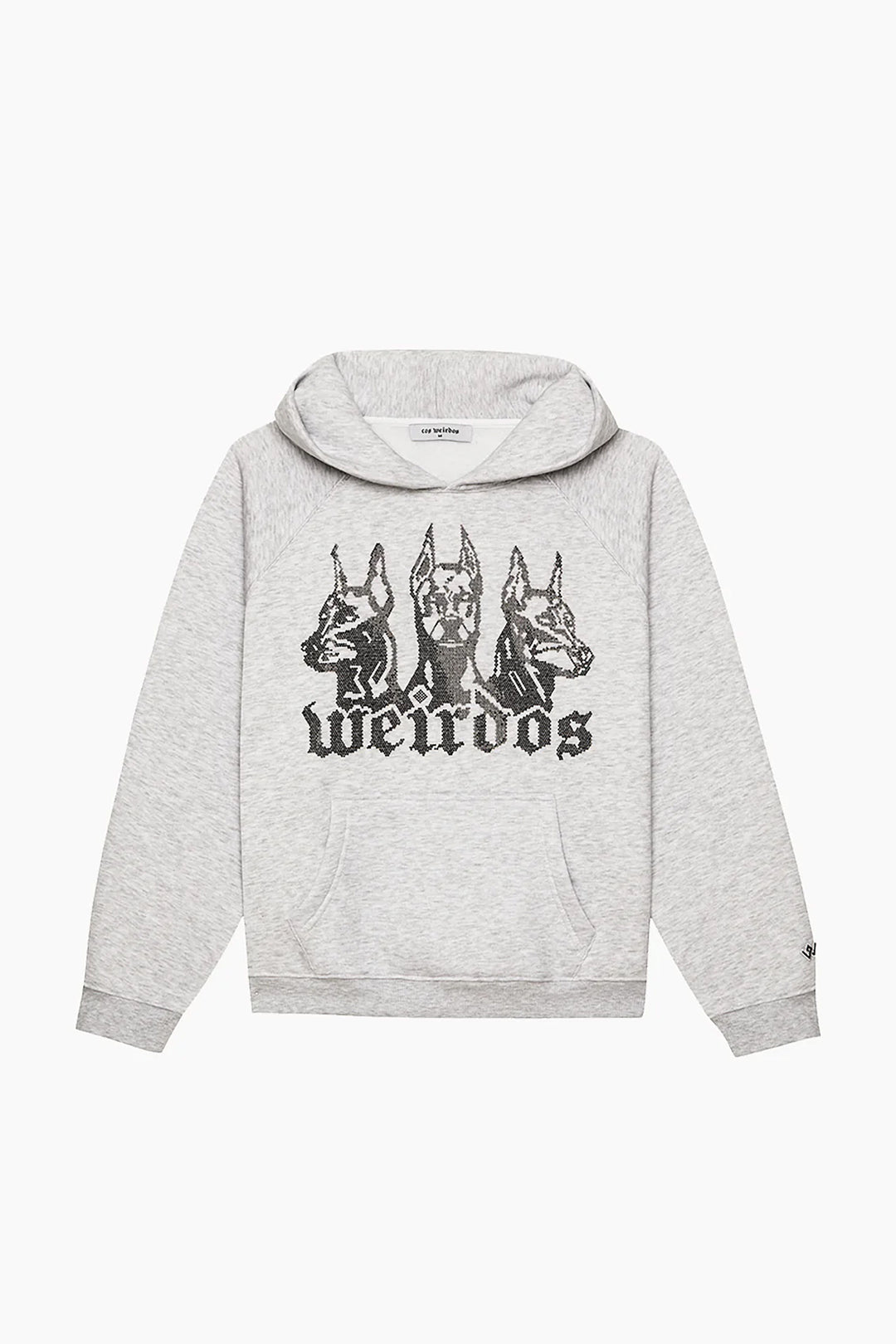 GREY FOG rhinestone oversized hoodie