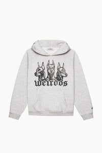 GREY FOG rhinestone oversized hoodie