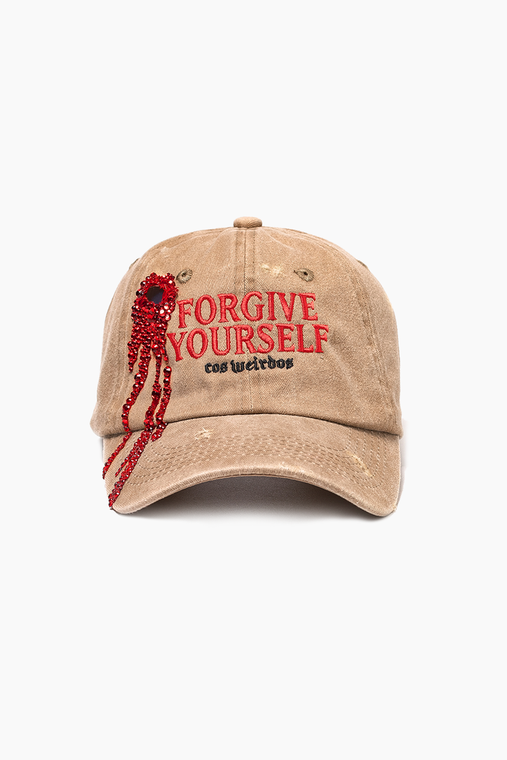 FORGIVE YOURSELF rhinestone cap