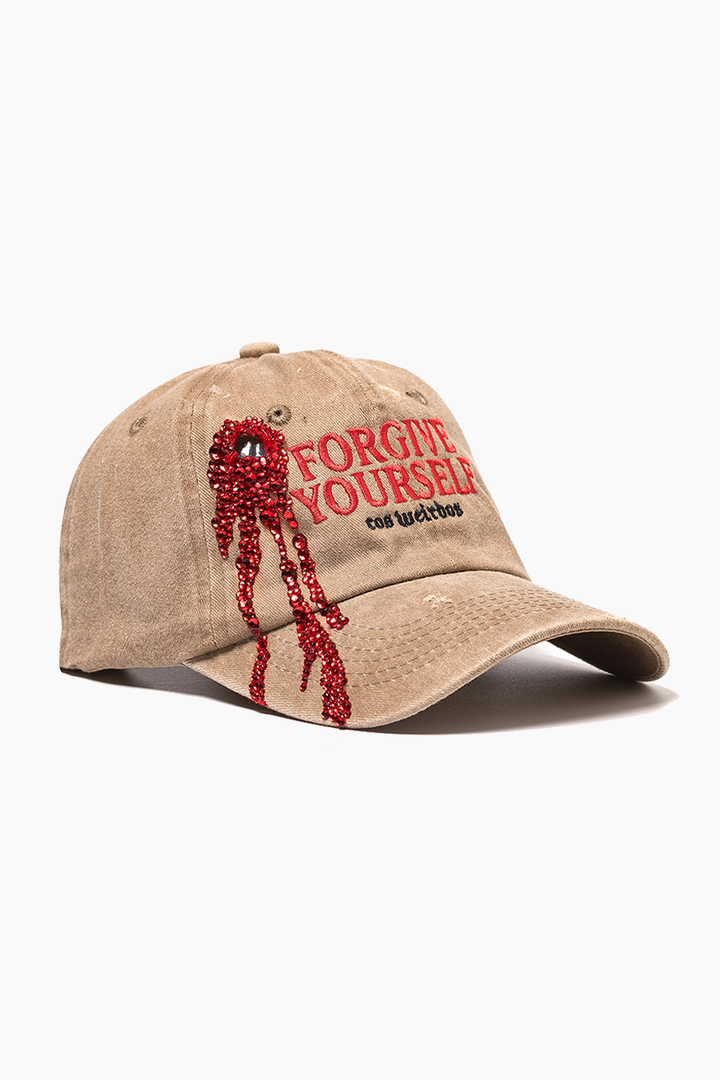 FORGIVE YOURSELF rhinestone cap