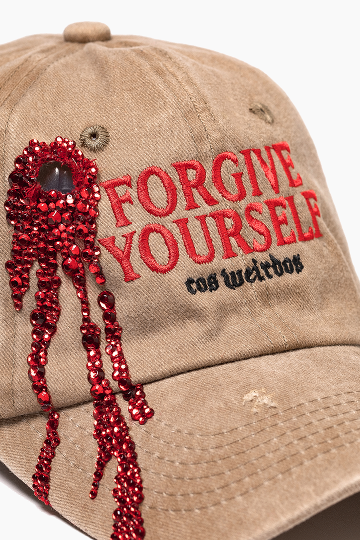FORGIVE YOURSELF rhinestone cap