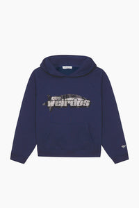 NAVY rhinestone oversized hoodie