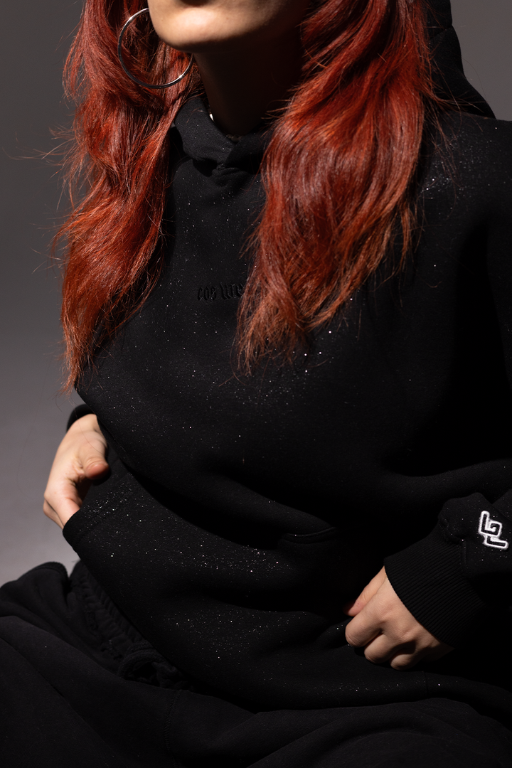 NIGHT shiny oversized hoodie