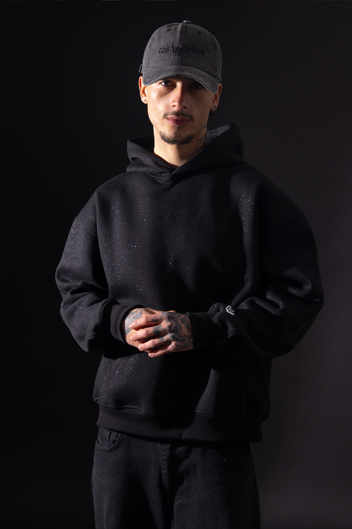 NIGHT shiny oversized hoodie