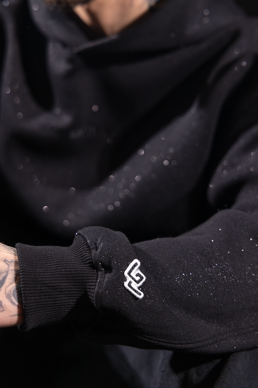 NIGHT shiny oversized hoodie