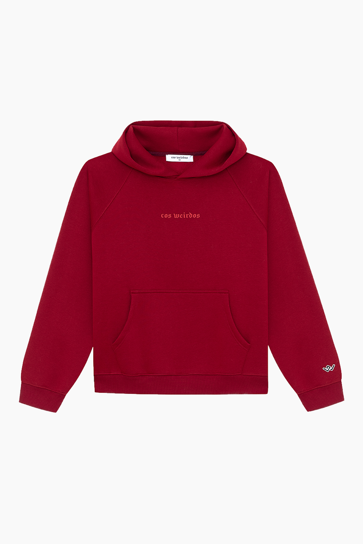 BURGUNDY basic oversized hoodie