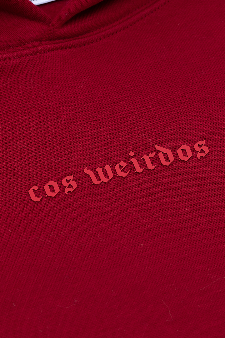 BURGUNDY basic oversized hoodie