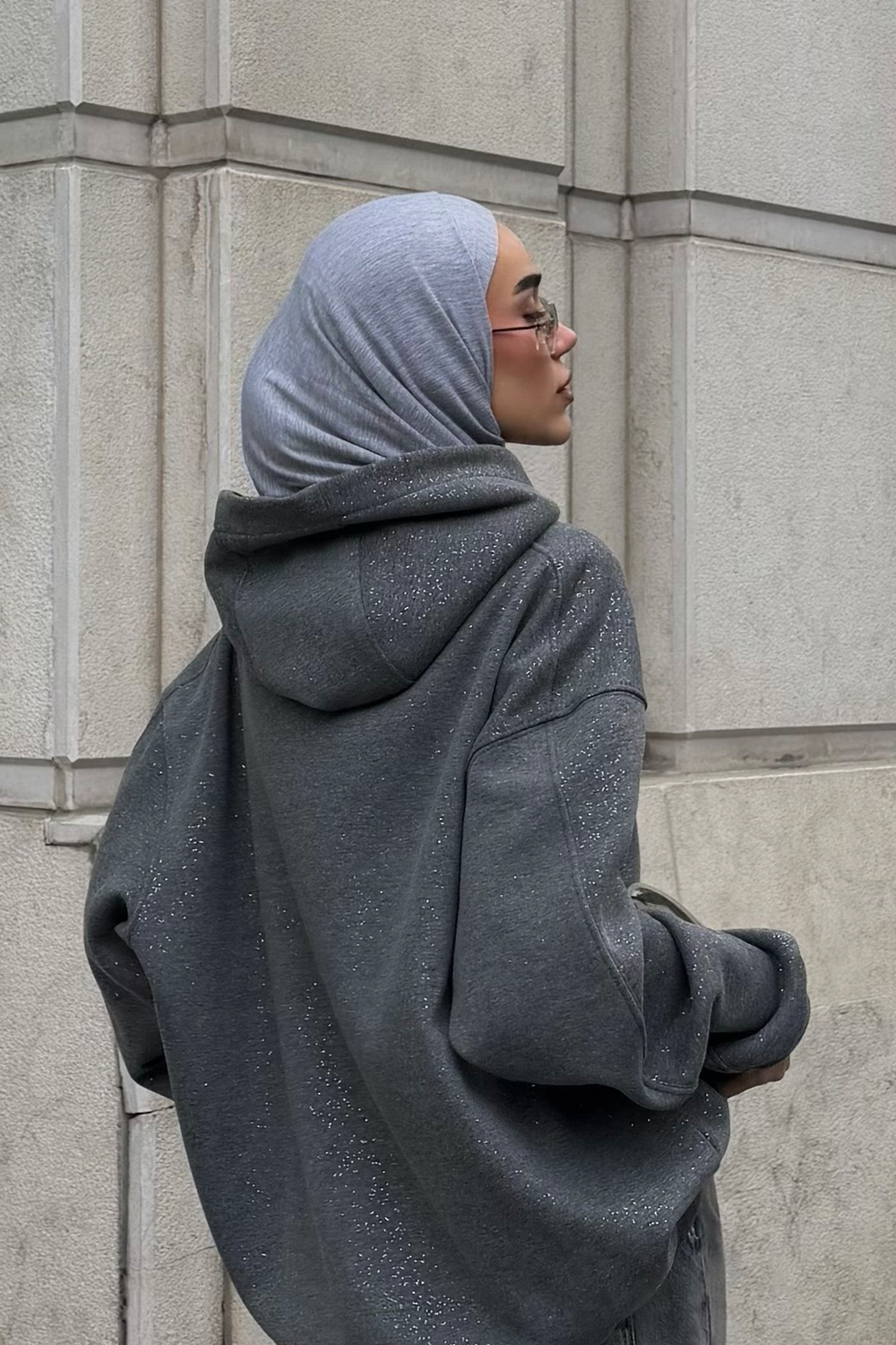 STARLIGHT shiny oversized hoodie
